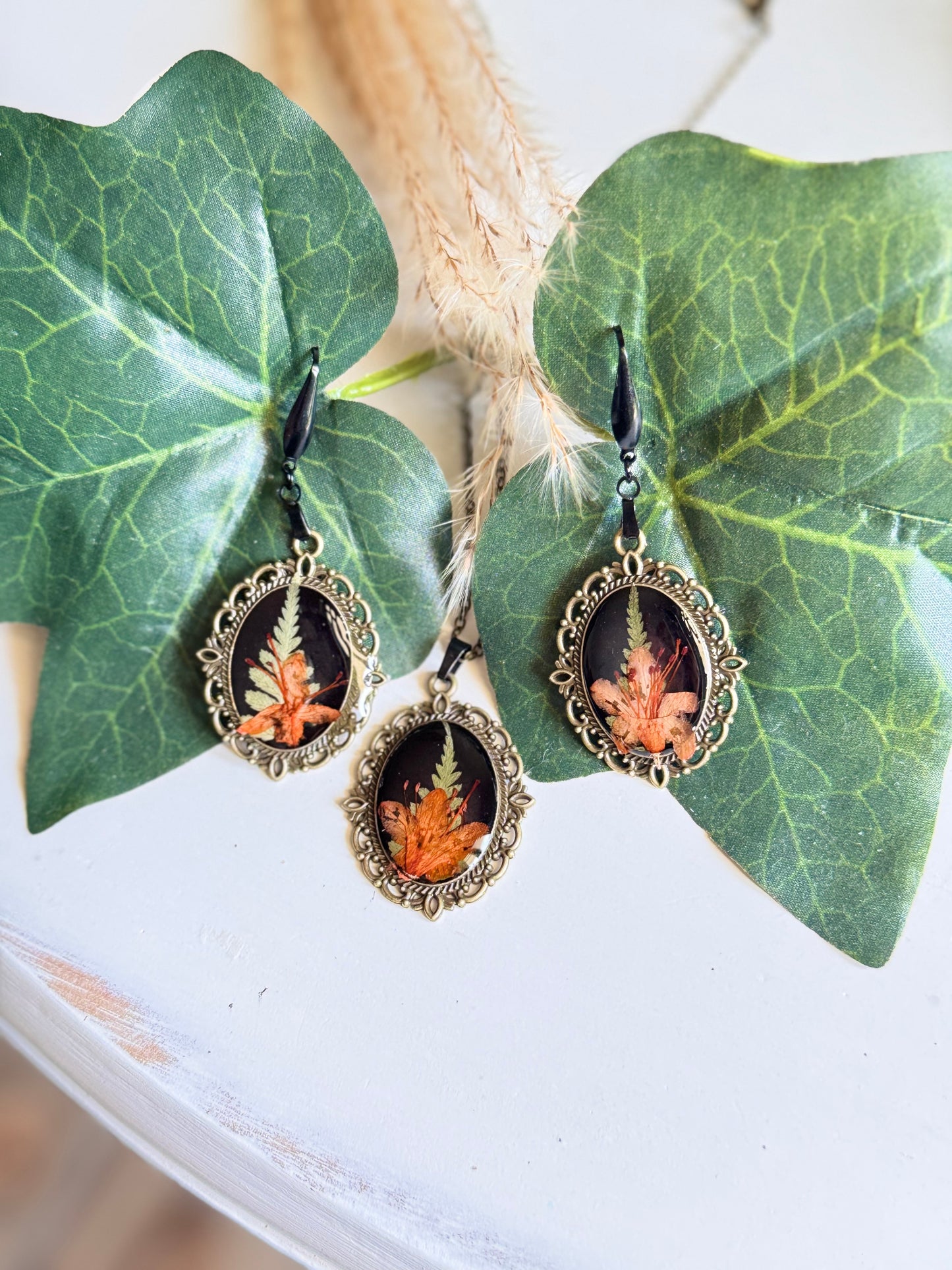 Vintage Nature Inspired Jewelry set