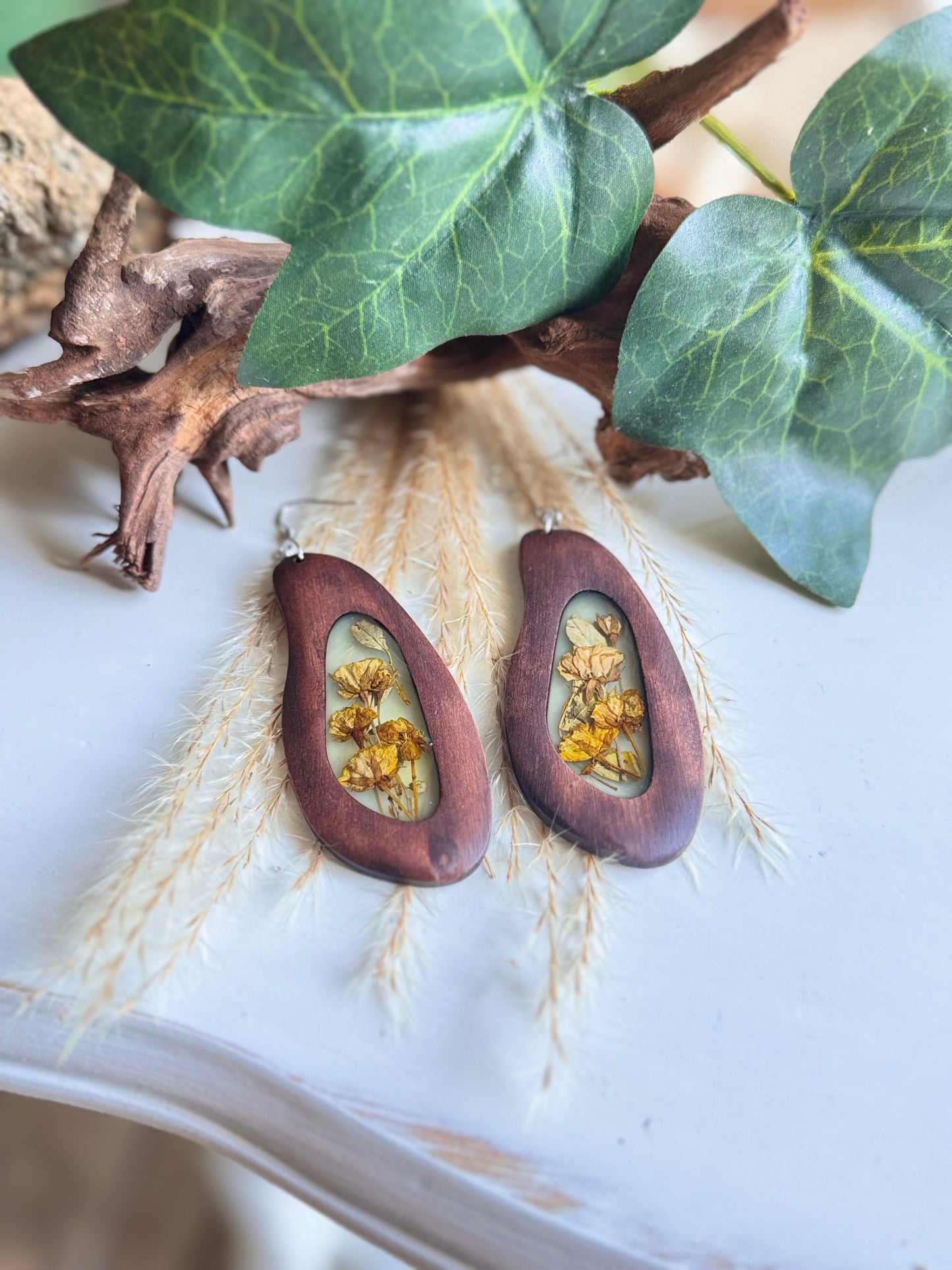Wood Resin Earrings