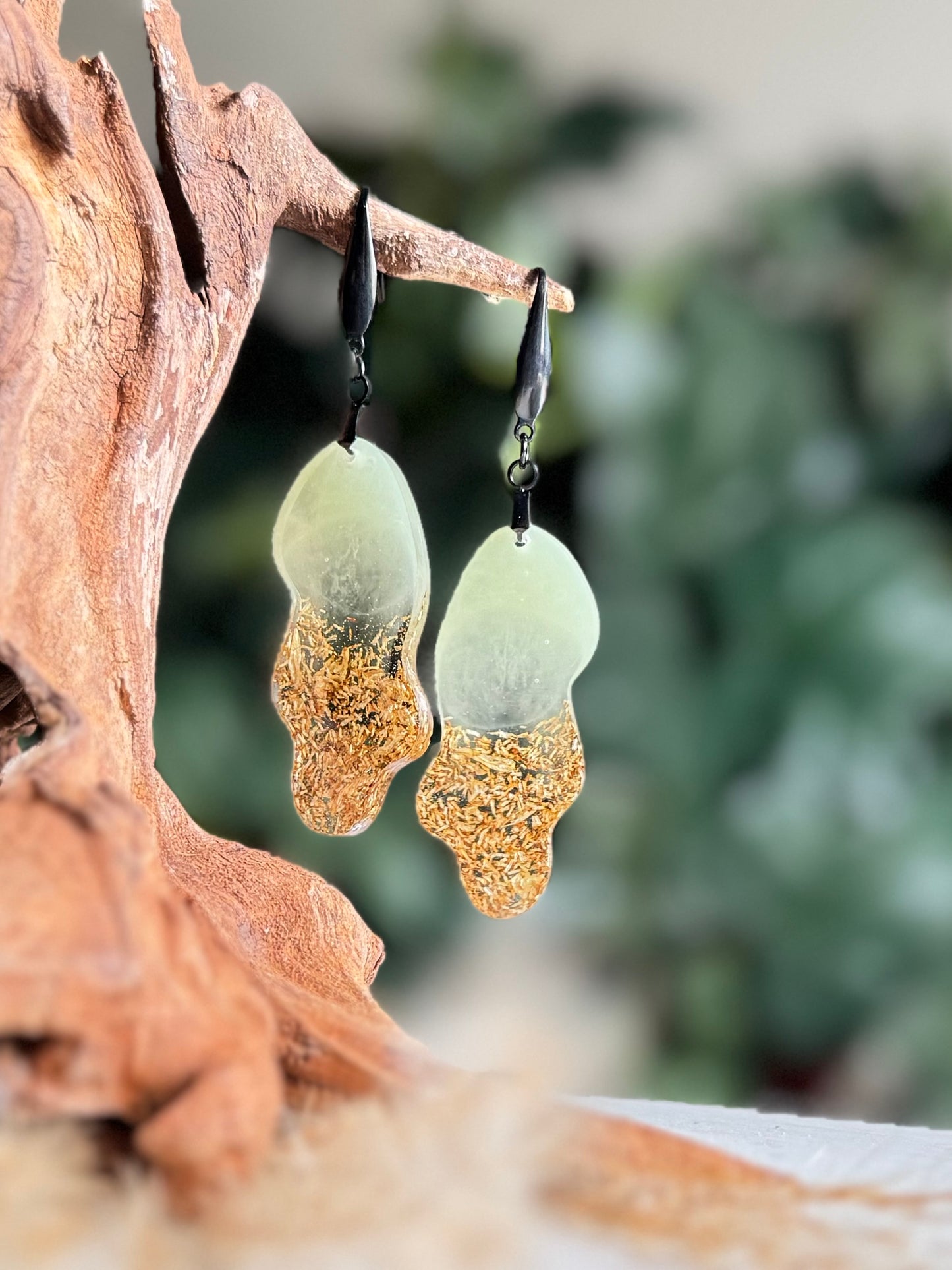 Green Seeds Earring Set