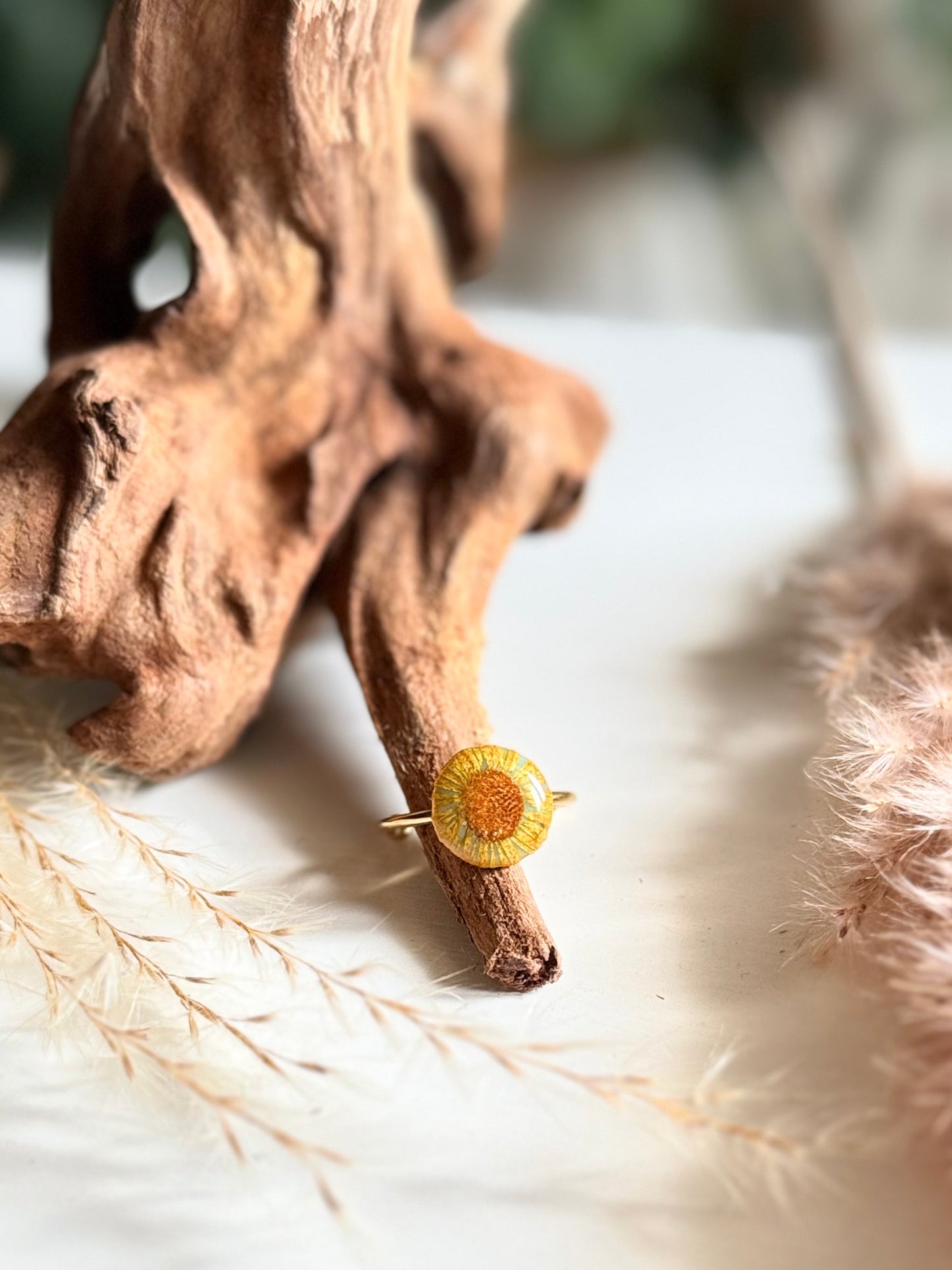 Orange Flower Ring