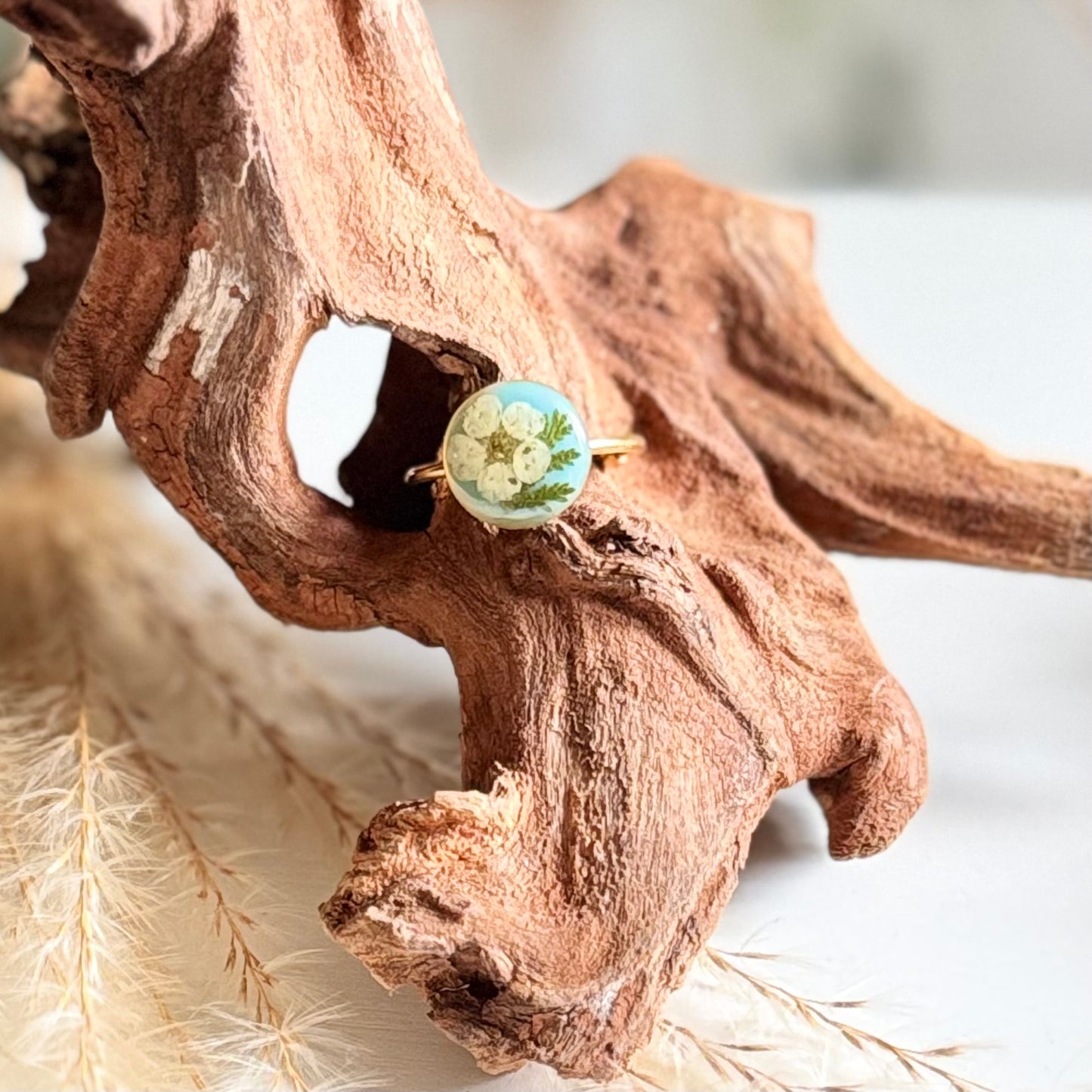 White Wildflower Ring