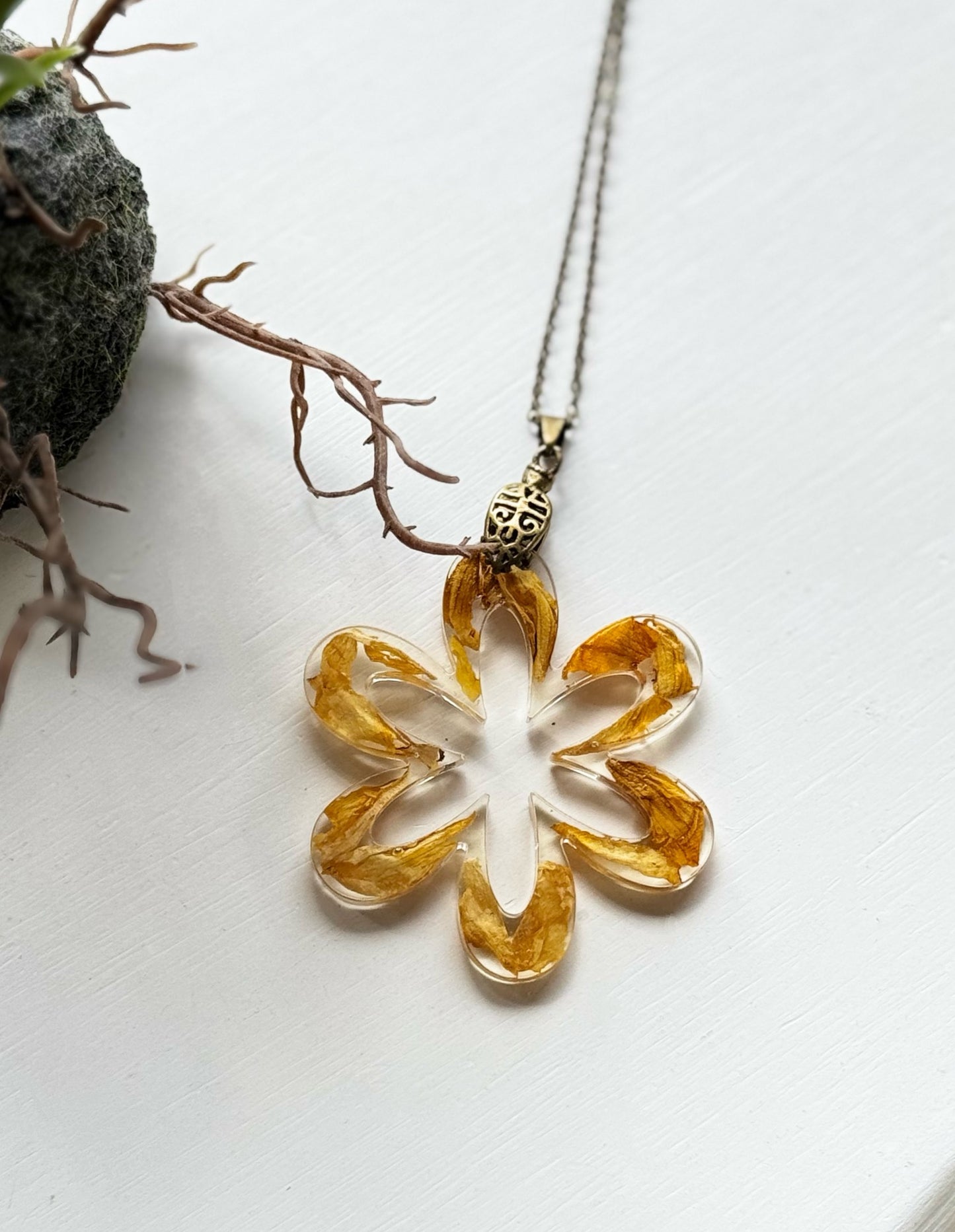Gold Flower Pendant