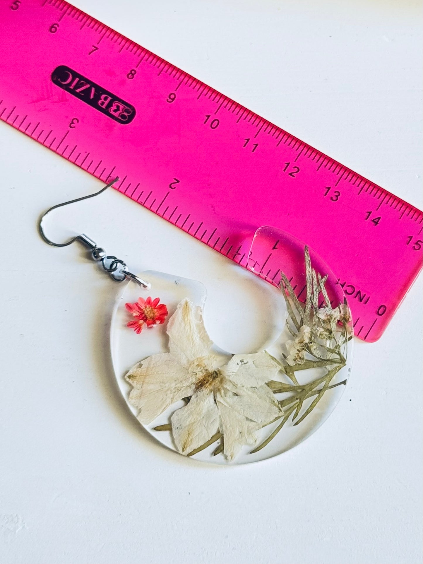 Creamy-White Flower Earrings