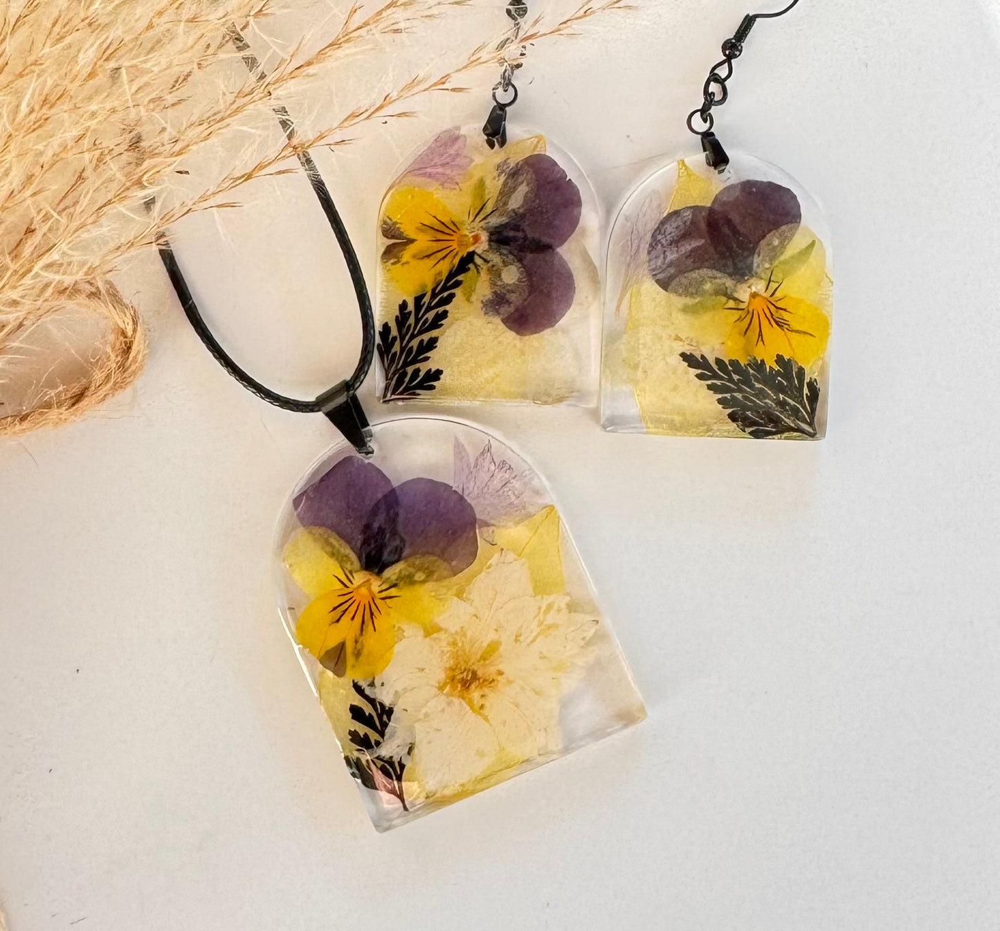 Handcrafted Yellow/Purple Set