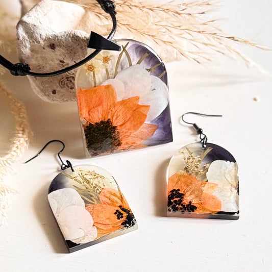 Handcrafted Resin Nature's Orange Set
