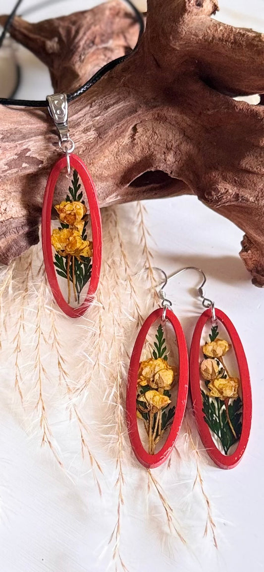 Handcrafted Nature's Yellow Rose Set