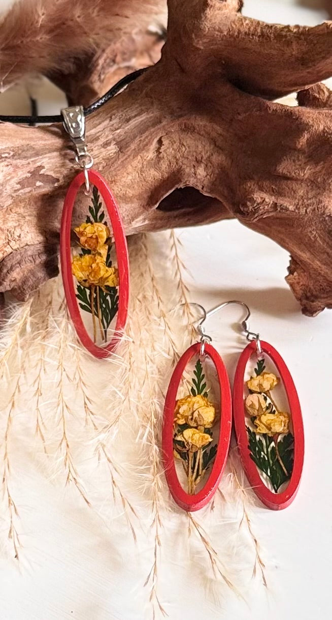 Handcrafted Nature's Yellow Rose Set