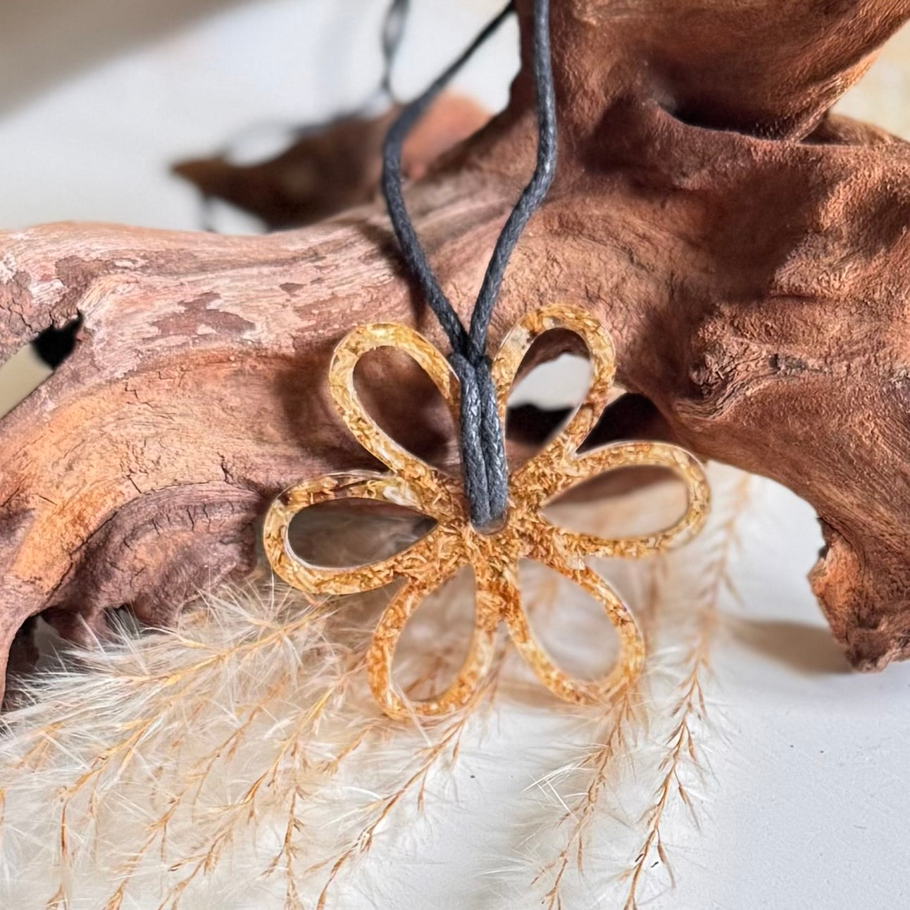 Seed Gold Flower Pendant