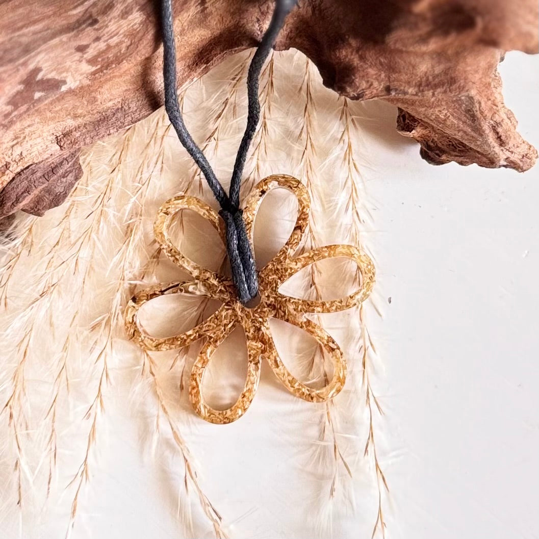 Seed Gold Flower Pendant