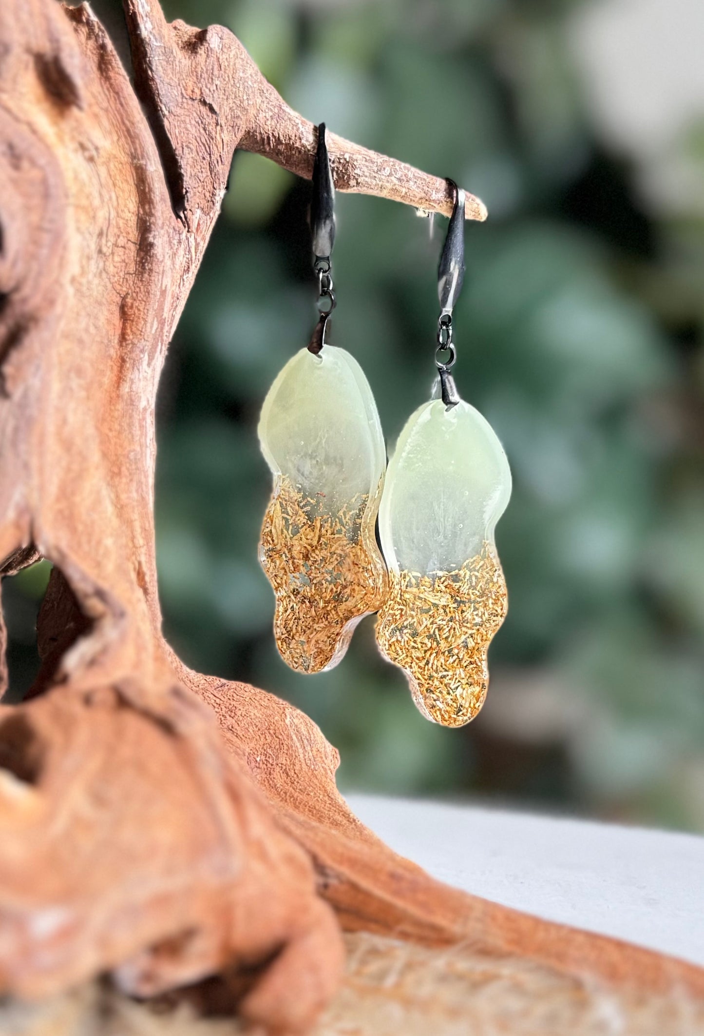 Green Seeds Earring Set