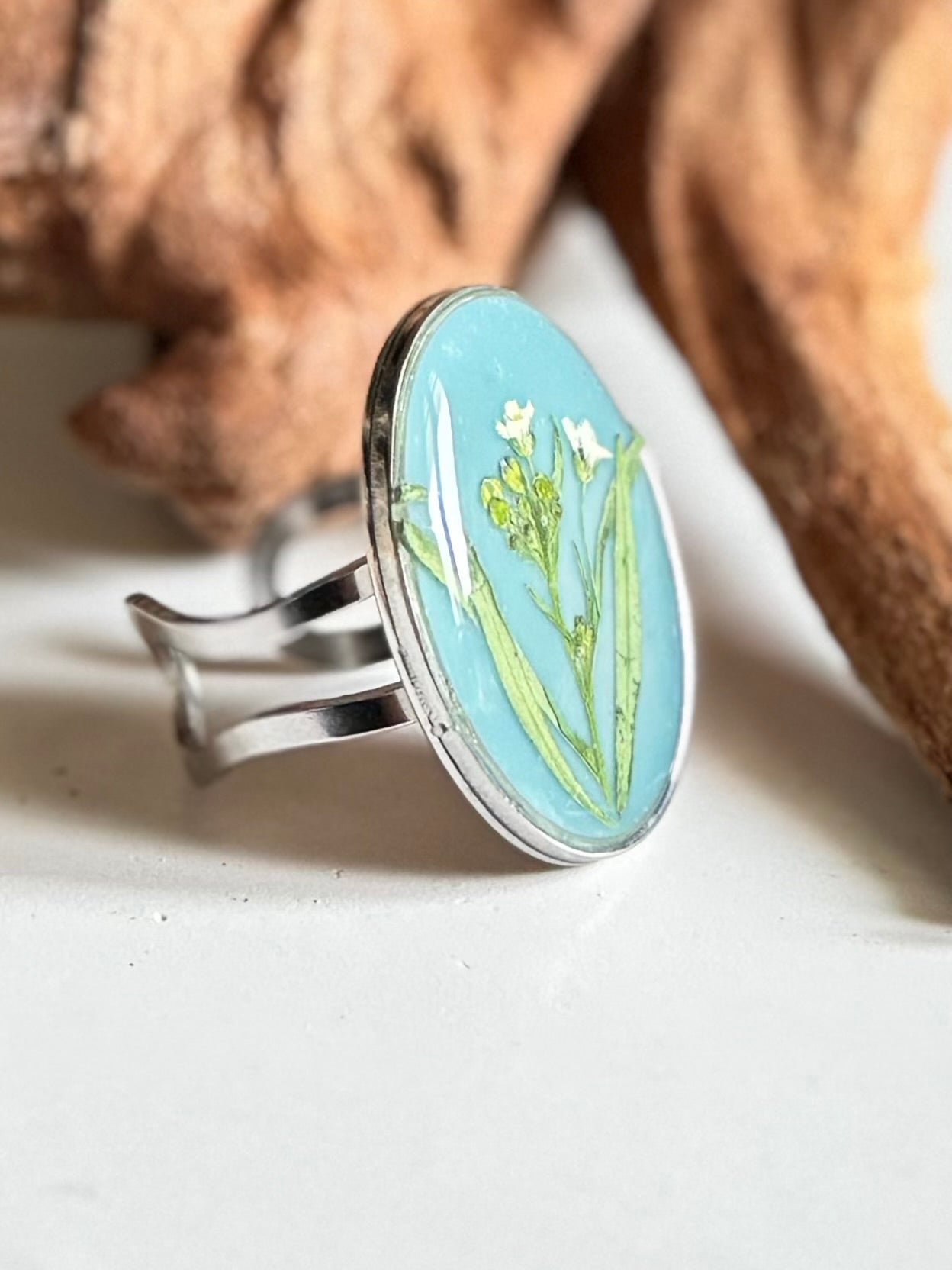 Floral Turquoise Ring