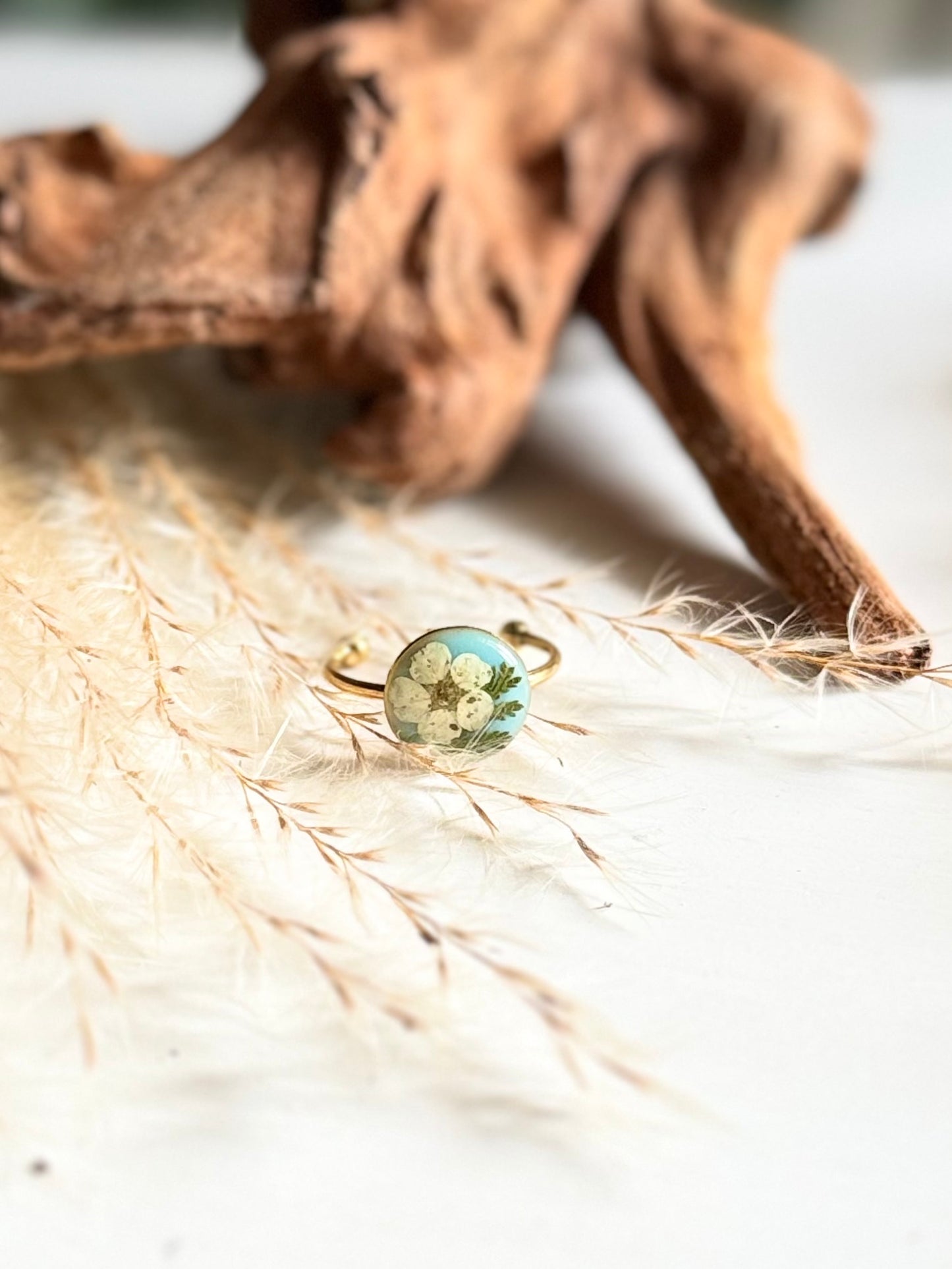 White Wildflower Ring