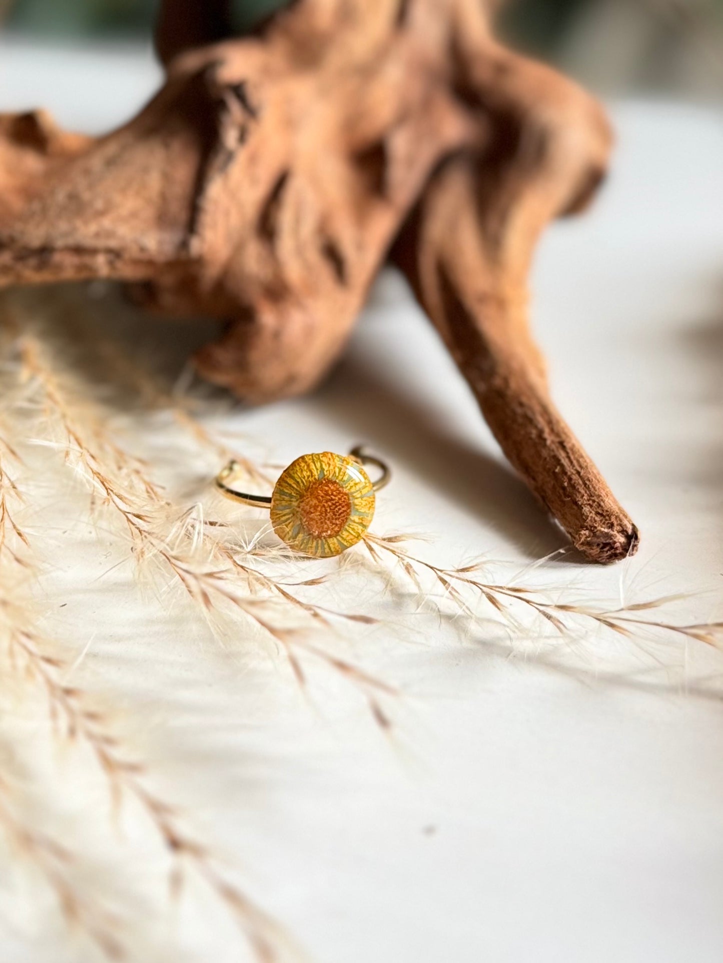 Orange Flower Ring