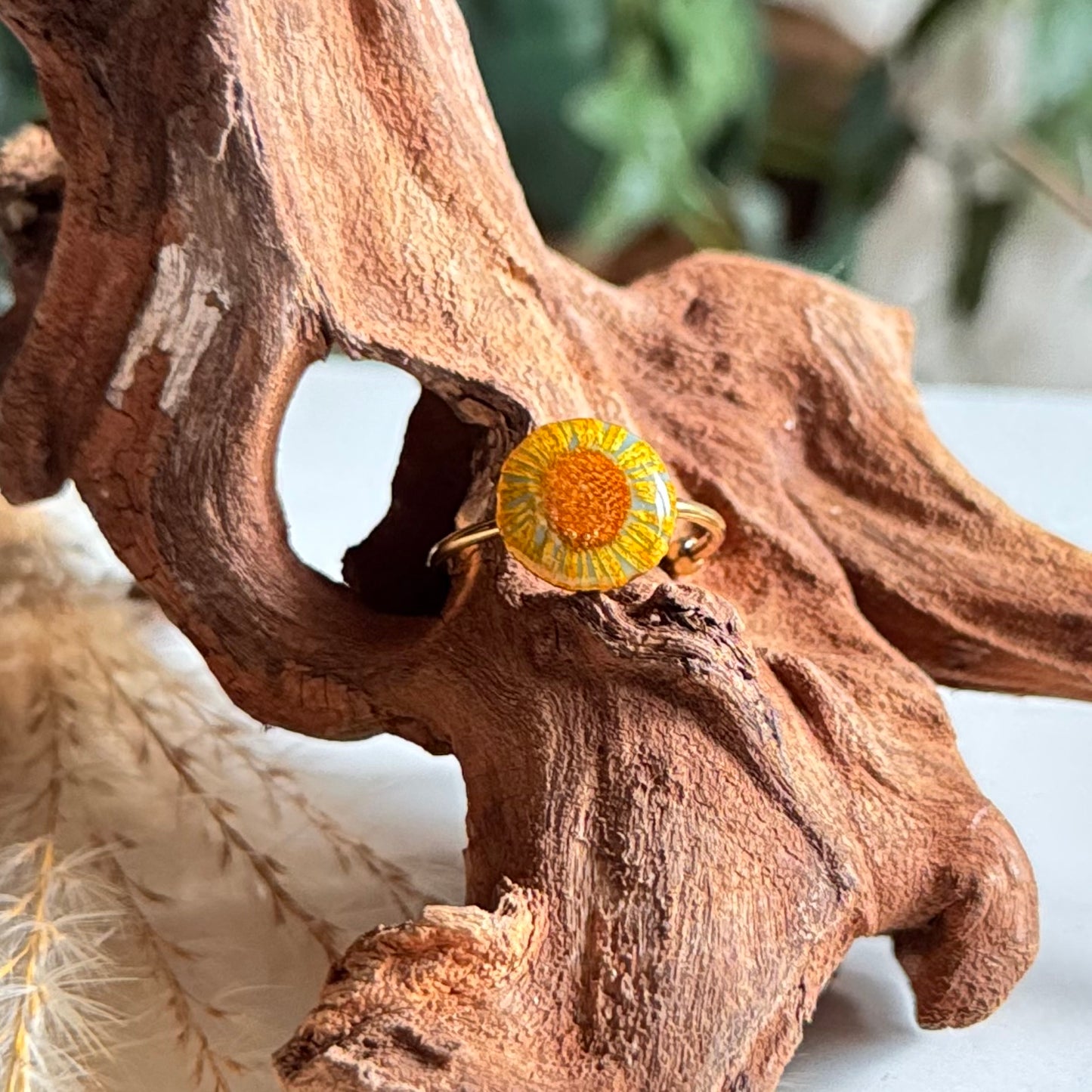 Orange Flower Ring