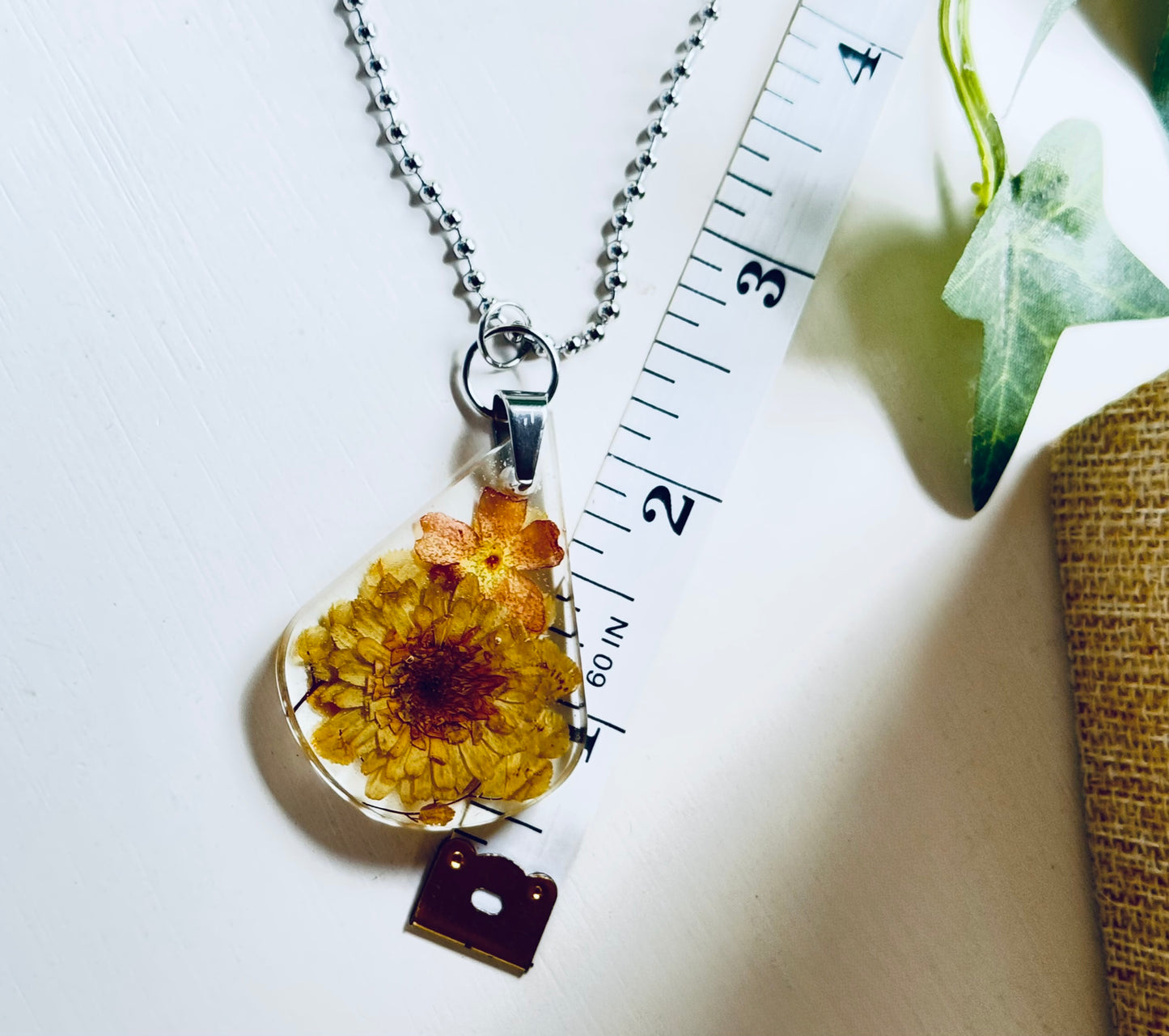 Teardrop Flower Pendant